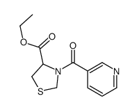 ethyl 3-(pyridine-3-carbonyl)-1,3-thiazolidine-4-carboxylate Structure