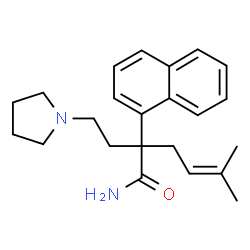α-(3-Methyl-2-butenyl)-α-(1-naphtyl)-1-pyrrolidinebutanamide Structure