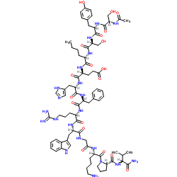 4-L-正亮氨酸-alpha-促黑细胞激素结构式