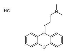 N,N-dimethyl-3-xanthen-9-ylidenepropan-1-amine,hydrochloride结构式
