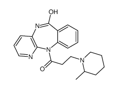 11-[3-(2-methylpiperidin-1-yl)propanoyl]-5H-pyrido[2,3-b][1,4]benzodiazepin-6-one Structure