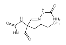 Hydrazinecarboxamide,2-[(4-butyl-2,5-dioxo-4-imidazolidinyl)methylene]- Structure