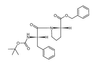 benzyl (tert-butoxycarbonyl)-L-phenylalanyl-L-prolinate Structure