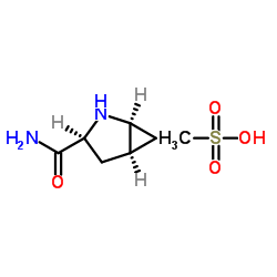 (1S,3S,5S)-2-氮杂双环[3.1.0]己烷-3-甲酰胺甲烷磺酸盐结构式