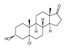 5-chloro-3β-hydroxy-5α-androstan-17-one结构式