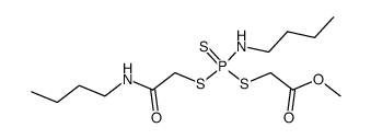 S-(butylcarbamoylmethyl) S-(methoxycarbonylmethyl) butylphosphoramidotrithioate结构式