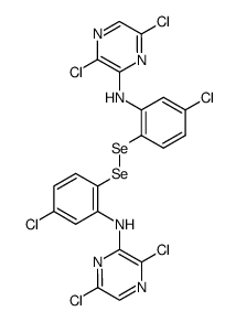 N,N'-(diselanediylbis(5-chloro-2,1-phenylene))bis(3,6-dichloropyrazin-2-amine) Structure
