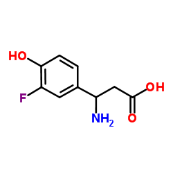 3-Amino-3-(3-fluoro-4-hydroxyphenyl)propanoic acid Structure