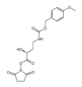 (S)-4-p-methoxybenzyloxycarbonylamino-2-hydroxybutanoic acid N-hydroxysuccinimide ester Structure