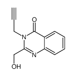 2-(hydroxymethyl)-3-prop-2-ynylquinazolin-4-one结构式