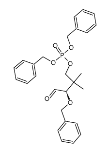 (R)-2-benzyloxy-4-(bis-benzyloxy-phosphoryloxy)-3,3-dimethyl-butyraldehyde Structure