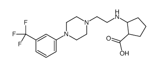 2-[2-[4-[3-(trifluoromethyl)phenyl]piperazin-1-yl]ethylamino]cyclopentane-1-carboxylic acid Structure