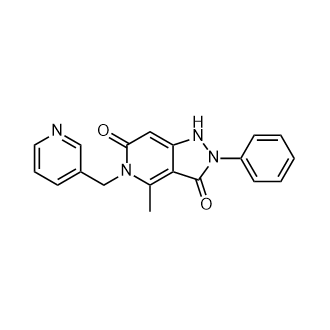 4-甲基-2-苯基-5-(吡啶-3-基甲基)-1H-吡唑并[4,3-c]吡啶-3,6(2H,5H)-二酮结构式