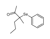 3-methyl-3-(phenylselanyl)hexan-2-one结构式