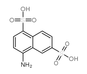1,6-Naphthalenedisulfonicacid, 4-amino- Structure