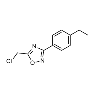 5-(氯甲基)-3-(4-乙基苯基)-1,2,4-噁二唑结构式