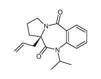 (R)-11a-allyl-10-isopropyl-1,2,3,11a-tetrahydro-5H-benzo[e]pyrrolo[1,2-a][1,4]diazepine-5,11(10H)-dione结构式