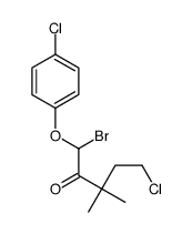 1-bromo-5-chloro-1-(4-chlorophenoxy)-3,3-dimethylpentan-2-one结构式