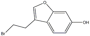3-(2-bromoethyl)-6-Benzofuranol结构式