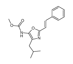 2-(2-phenylvinyl)-4-isobutyl-5-((carbomethoxy)amino)oxazole结构式