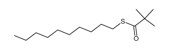 S-decyl 2,2-dimethylthiopropanoate结构式