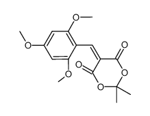 5-(2,4,6-trimethoxybenzylidene)-2,2-dimethyl-1,3-dioxane-4,6-dione结构式