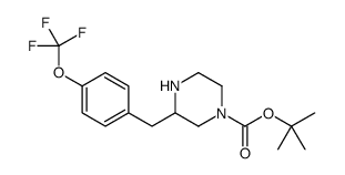 tert-butyl 3-[[4-(trifluoromethoxy)phenyl]methyl]piperazine-1-carboxylate Structure