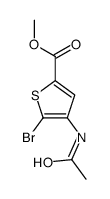 methyl 4-acetamido-5-bromothiophene-2-carboxylate结构式
