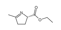 (S)-5-methyl-3,4-dihydro-2H-pyrrole-2-carboxylic acid ethyl ester结构式