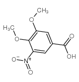 3,4-二甲氧基-5-硝基苯甲酸结构式