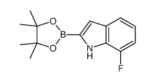 7-fluoro-2-(4,4,5,5-tetramethyl-1,3,2-dioxaborolan-2-yl)-1H-indole Structure