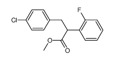 methyl 3-(4-chlorophenyl)-2-(2-fluorophenyl)propanoate Structure