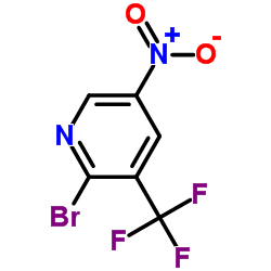2-溴-5-硝基-3-(三氟甲基)吡啶结构式