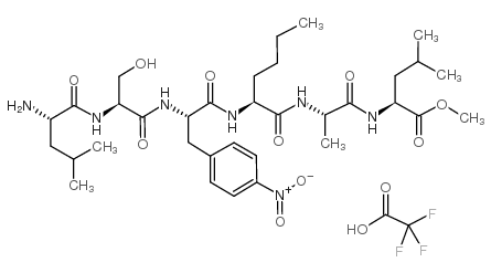 亮氨酰-丝氨酸对硝基-苯丙氨酰-Nle-丙氨酰-亮氨酸甲酯三氟乙酸结构式