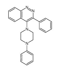 3-phenyl-4-(4-phenyl-piperazin-1-yl)-cinnoline结构式