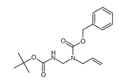 N-allyl-N-benzyloxycarbonyl-N'-tert-butoxycarbonyl-methylenediamine Structure