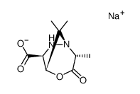 sodium 2,8,8-trimethyl-3-oxo-1,7-diaza-4-oxabicyclo<3.2.1>octane-6-carboxylate Structure