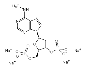 2’-脱氧-N6-甲基腺苷-3’,5’-二磷酸铵结构式