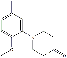 1-(2-methoxy-5-methylphenyl)piperidin-4-one Structure