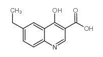6-乙基-4-羟基喹啉-3-羧酸结构式