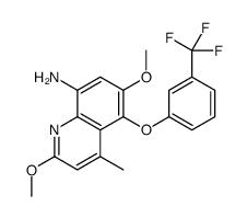 2,6-二甲氧基-4-甲基-5-[3-(三氟甲基)-苯氧基]-8-喹啉胺结构式