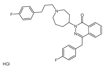 4-[(4-fluorophenyl)methyl]-2-[1-[3-(4-fluorophenyl)propyl]azepan-4-yl]phthalazin-1-one,hydrochloride Structure