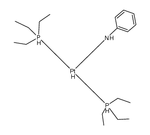 trans-hydrido(phenylamido)bis(triethylphosphine)platinum(II)结构式
