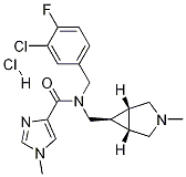 N-[(3-氯-4-氟苯基)甲基]-1-甲基-N-[[(1ALPHA,5ALPHA,6ALPHA)-3-甲基-3-氮杂双环[3.1.0]己烷-6-基]甲基]-1H-咪唑-4-甲酰胺盐酸盐图片