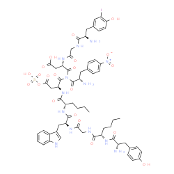 cholecystokinin (26-33), I-Tyr-Gly-(Nle(28,31),4-NO2-Phe(33))结构式