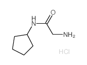2-氨基-N -环戊基-乙酰胺盐酸盐结构式