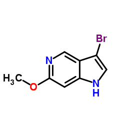 3-Bromo-6-methoxy-1H-pyrrolo[3,2-c]pyridine结构式