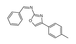 (E)-N-[4-(4-methylphenyl)-1,3-oxazol-2-yl]-1-phenylmethanimine结构式