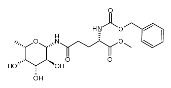 Nα-(benzyloxycarbonyl)-Nδ-(β-L-fucopyranosyl)-L-glutamine O-methyl ester Structure