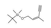 (Z)-tert-butyldimethyl((3-methylpent-2-en-4-yn-1-yl)oxy)silane结构式
